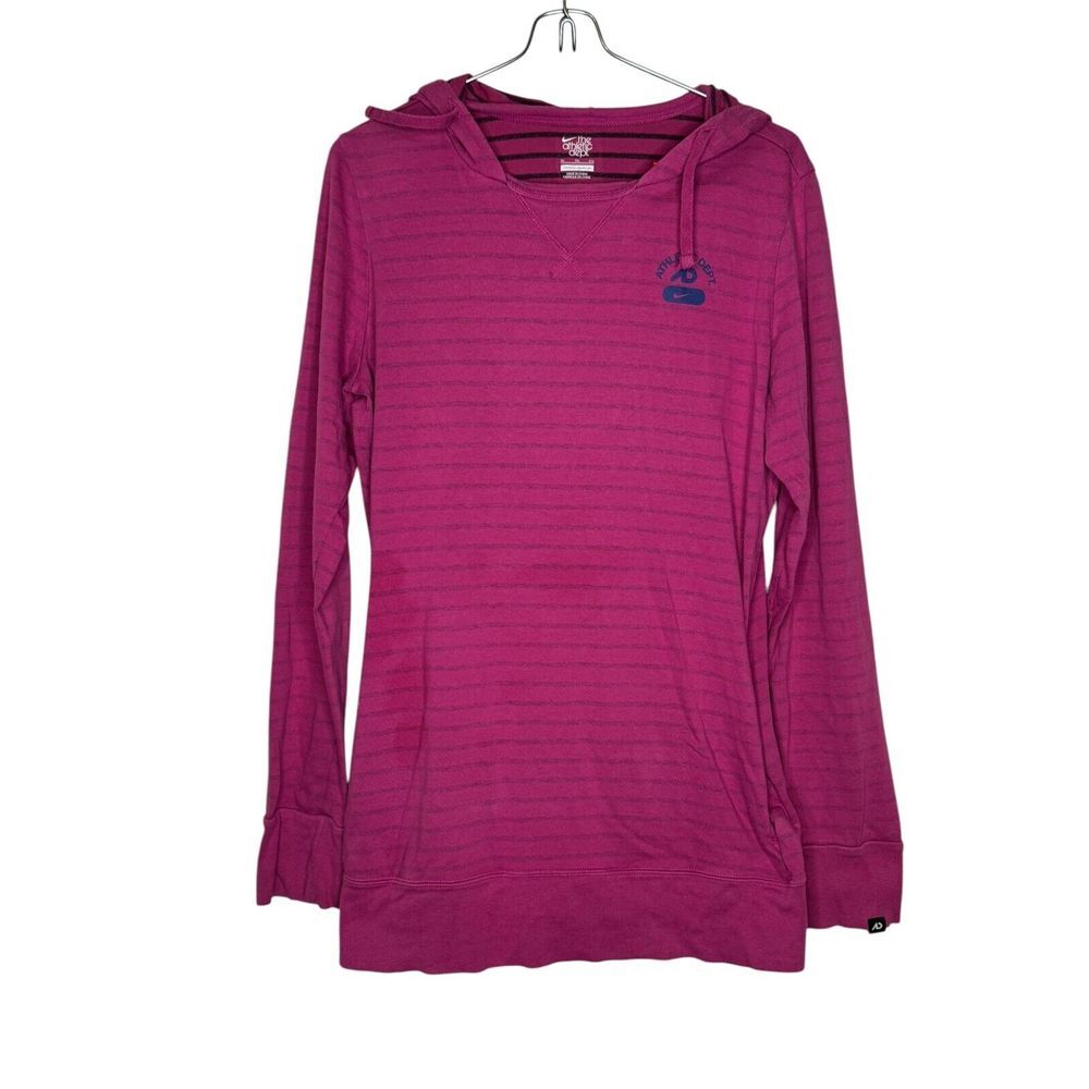 Nike Mens Sweatshirt Athletic Outdoor Hooded Pullover Lightweight Purple Pink XL